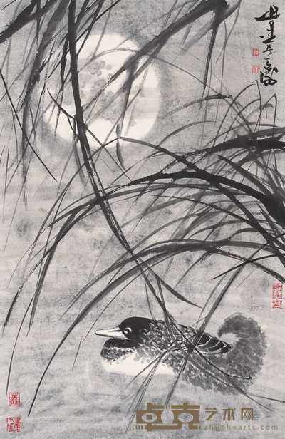 韩天衡  月夜 立轴 94×61cm